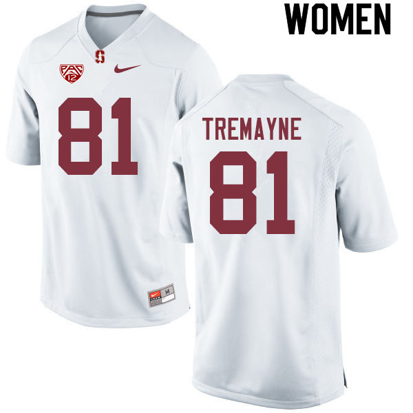Women #81 Brycen Tremayne Stanford Cardinal College Football Jerseys Sale-White - Click Image to Close